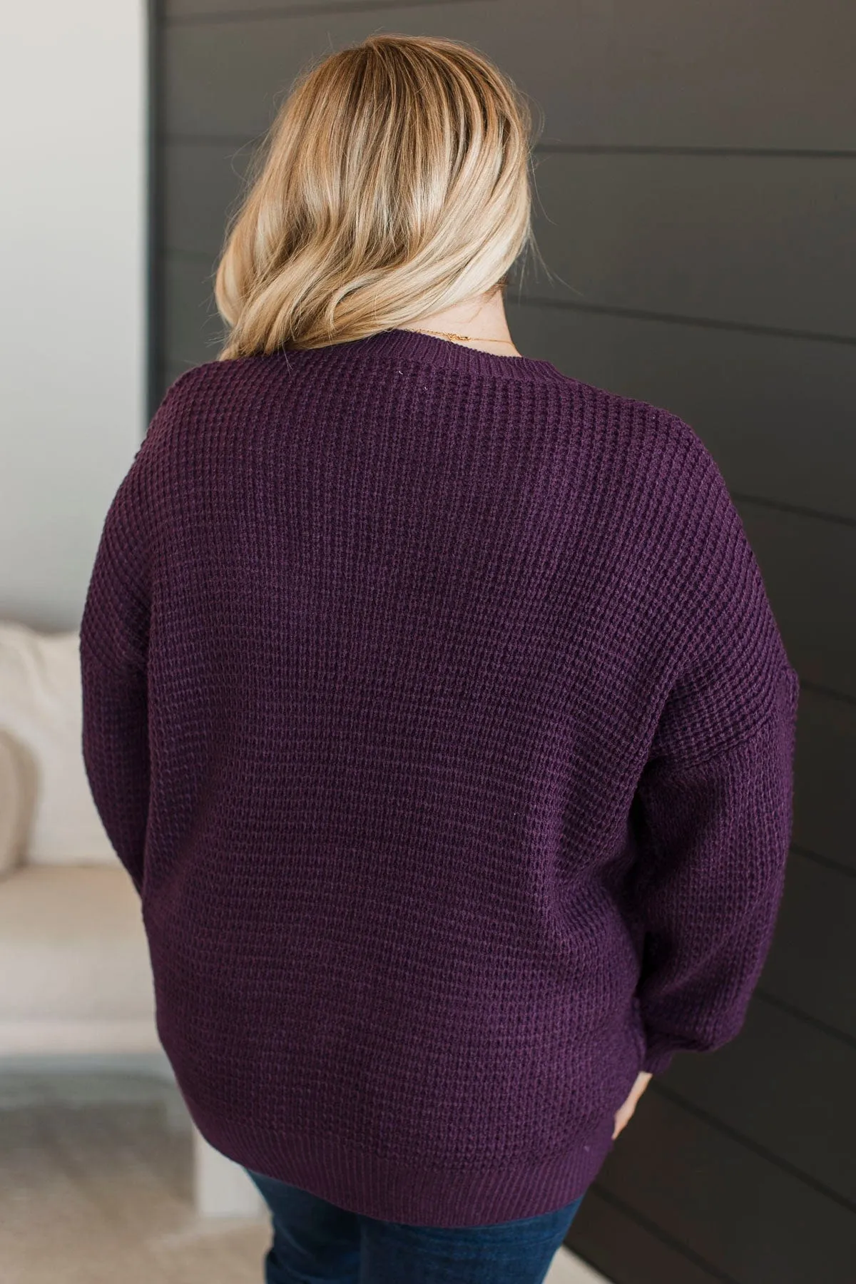 Captivating In Color Knit Sweater- Plum
