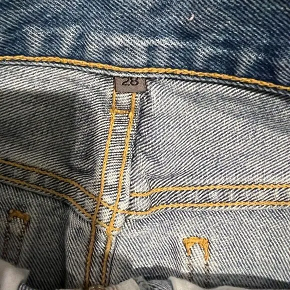 CARMAR Dallas Beatrice Zip Front Denim Mini Skirt size 28