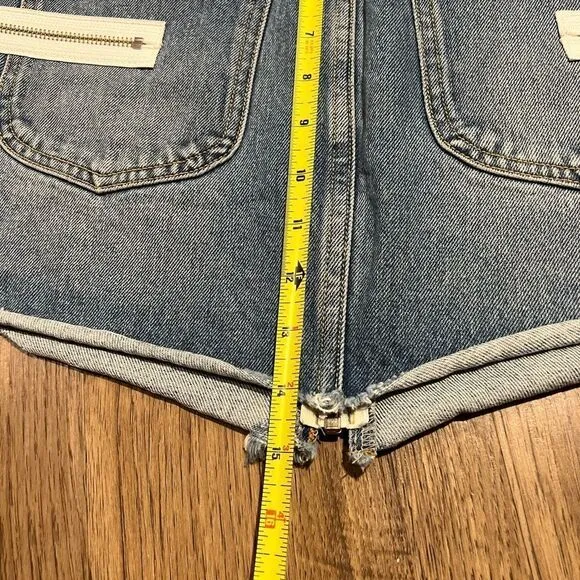 CARMAR Dallas Beatrice Zip Front Denim Mini Skirt size 28