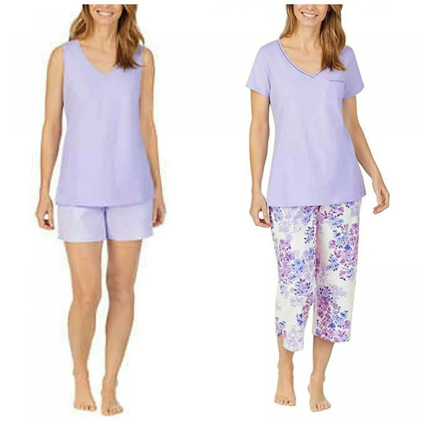 Carole Hochman Women's 4 Piece Knit Pajama Set