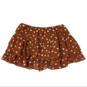 Caroline Constas Anabelle Skirt Bronze Star L NWT