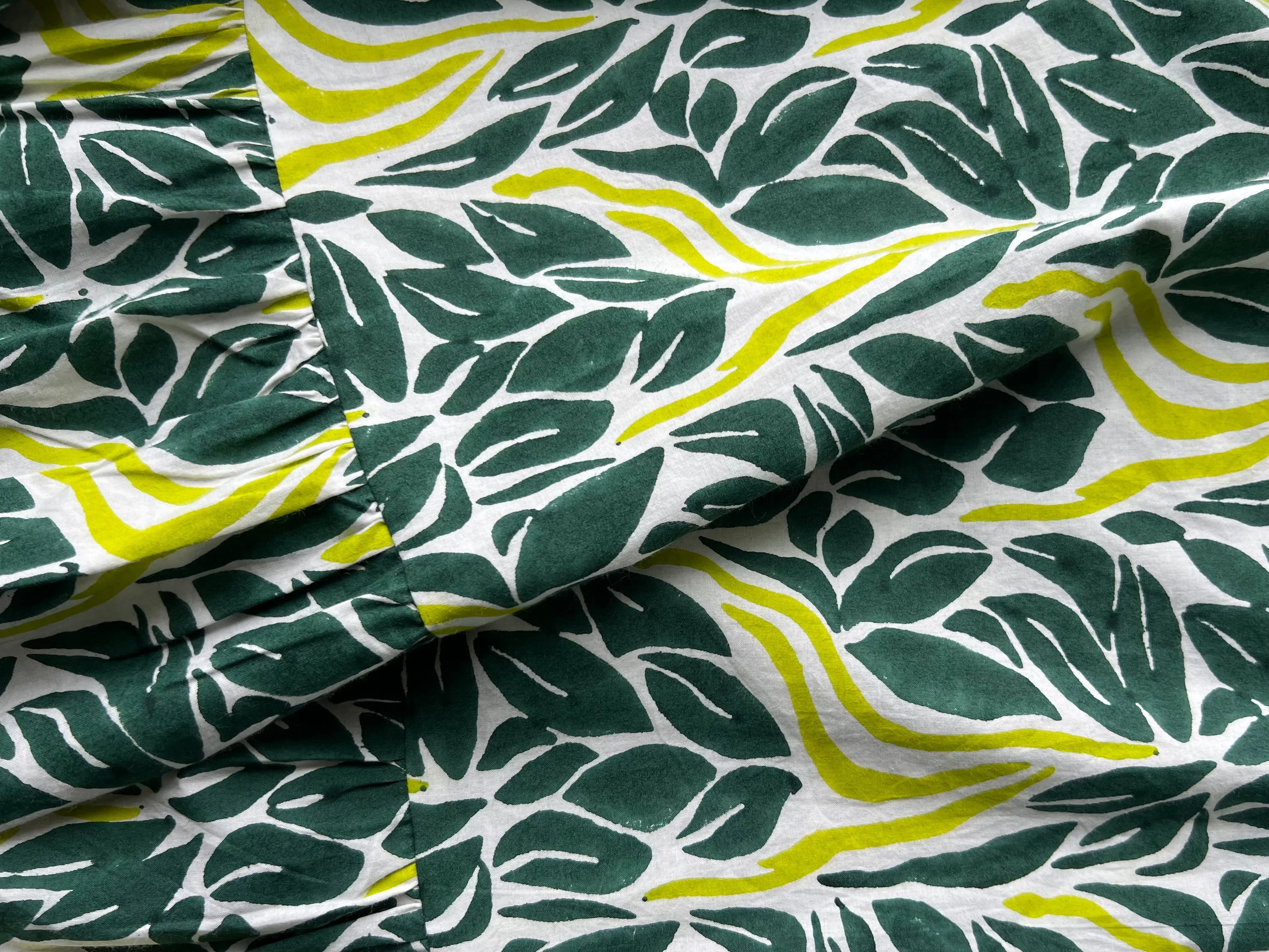 Chartreuse Snake Ruffle Wrap Skirt
