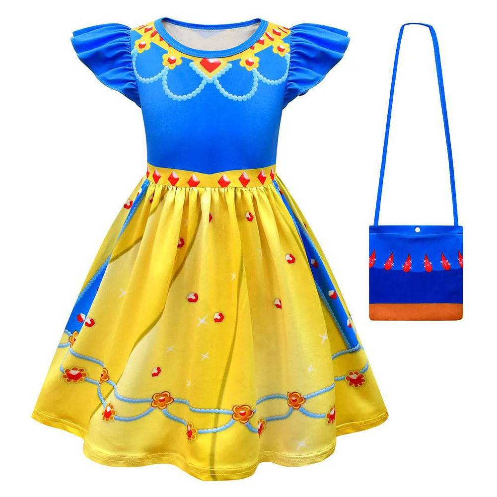 Children Girls Summer Snow White Cosplay Costume Dress Outfits Halloween Carnival Suit