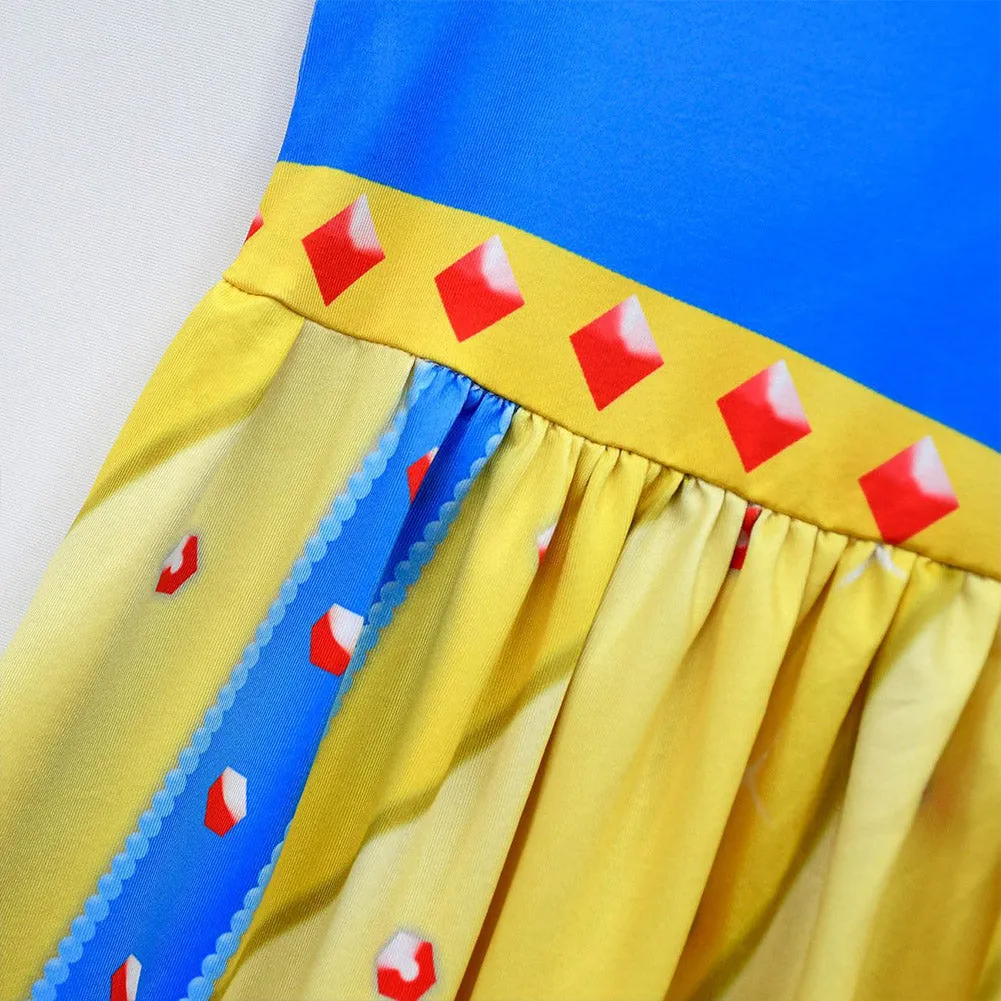 Children Girls Summer Snow White Cosplay Costume Dress Outfits Halloween Carnival Suit