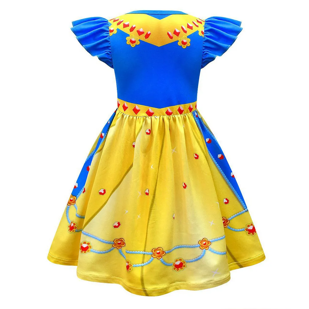 Children Girls Summer Snow White Cosplay Costume Dress Outfits Halloween Carnival Suit