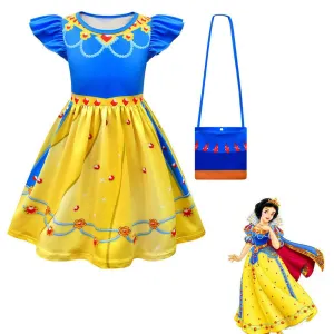 Children Girls Summer Snow White Cosplay Costume Dress Outfits Halloween Carnival Suit