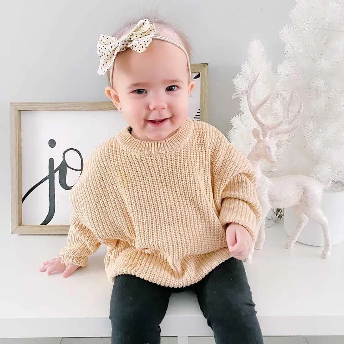 Chunky Knit Sweater | Almond