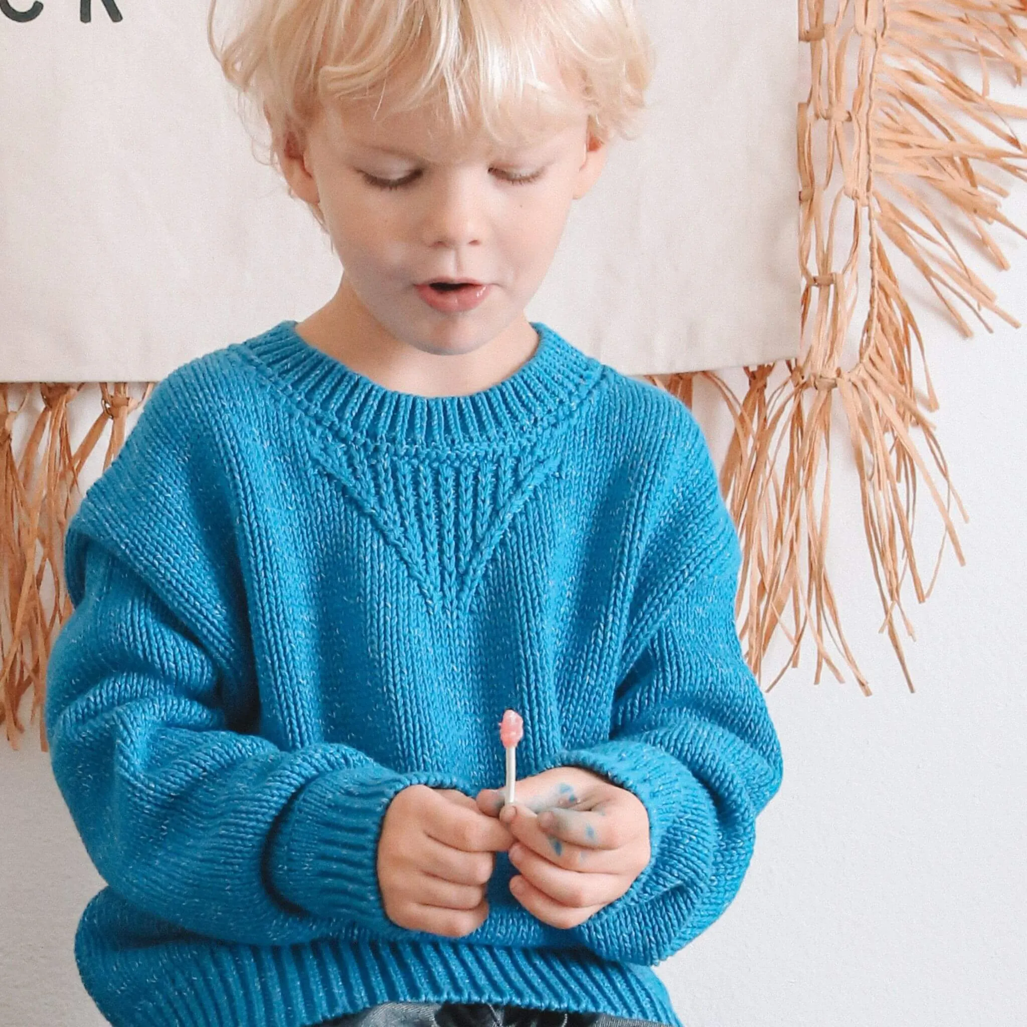 Chunky Marled Cotton Sweater