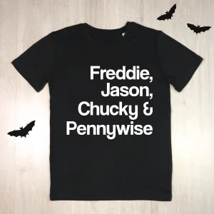 Classic Horror Baddies Halloween T Shirt