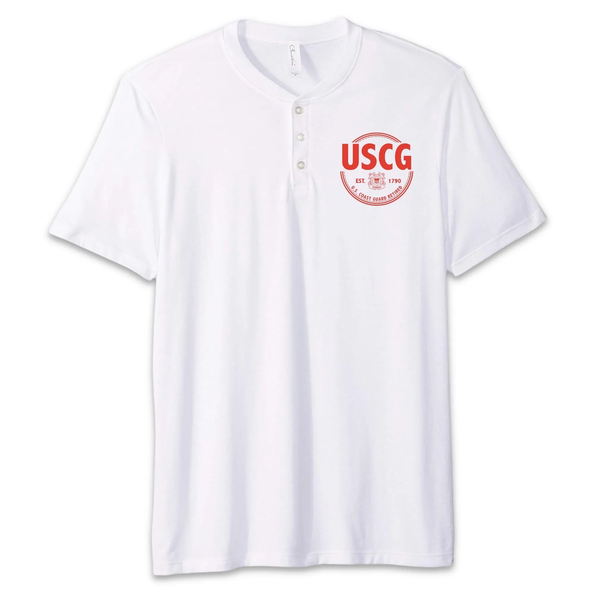 Coast Guard Retired Mens Henley T-Shirt