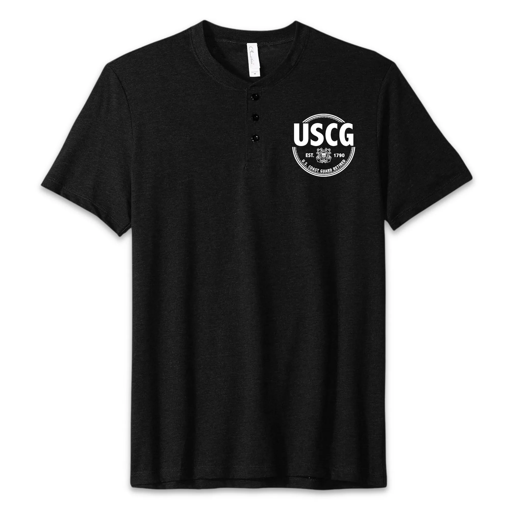 Coast Guard Retired Mens Henley T-Shirt