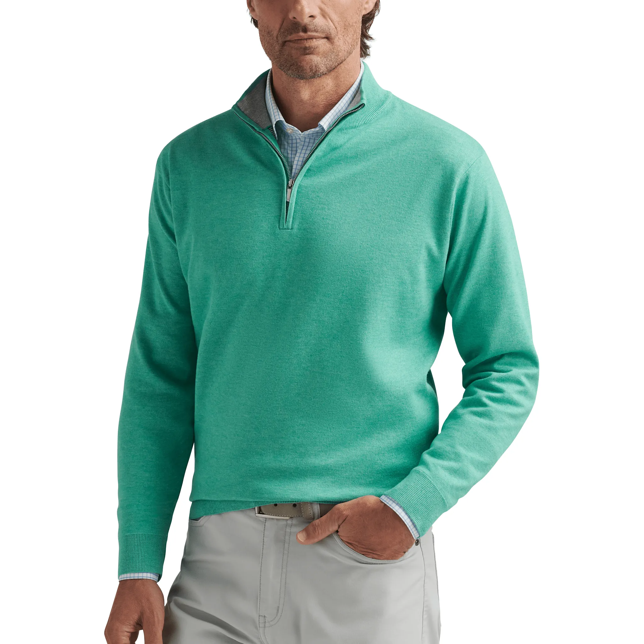Coolspun Cotton Quarter Zip Sweater