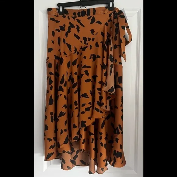 COOPER ST Animal Print WRAP SKIRT Size 10 NWT