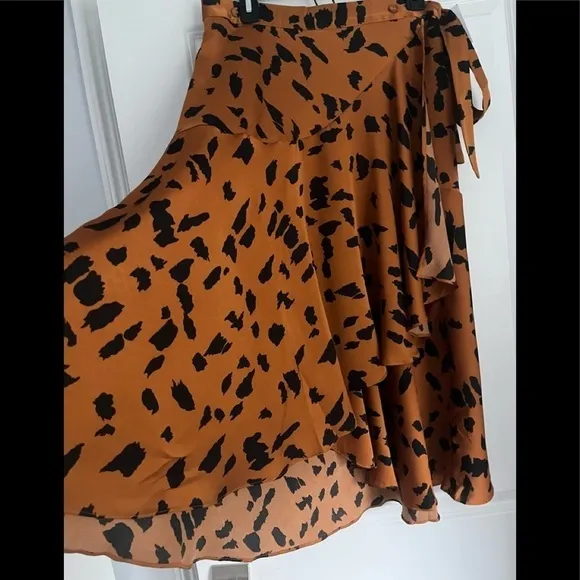 COOPER ST Animal Print WRAP SKIRT Size 10 NWT