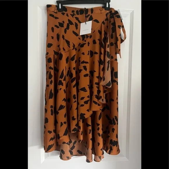 COOPER ST Animal Print WRAP SKIRT Size 10 NWT