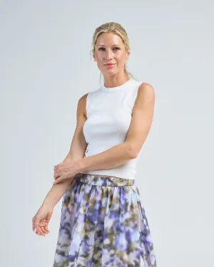 cotton cashmere sleeveless tee