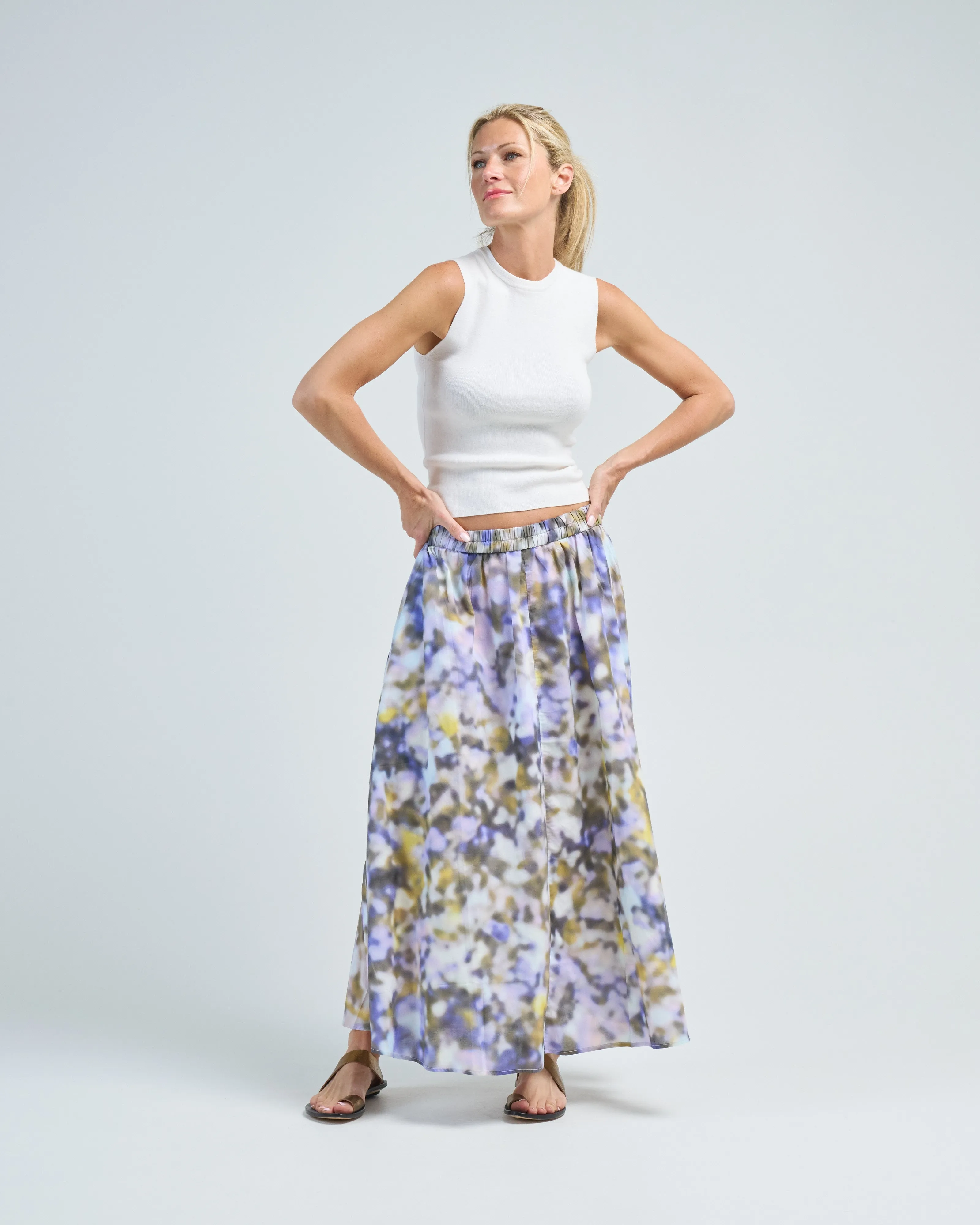 cotton cashmere sleeveless tee