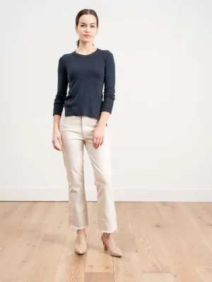 cotton cuffed crewneck sweater