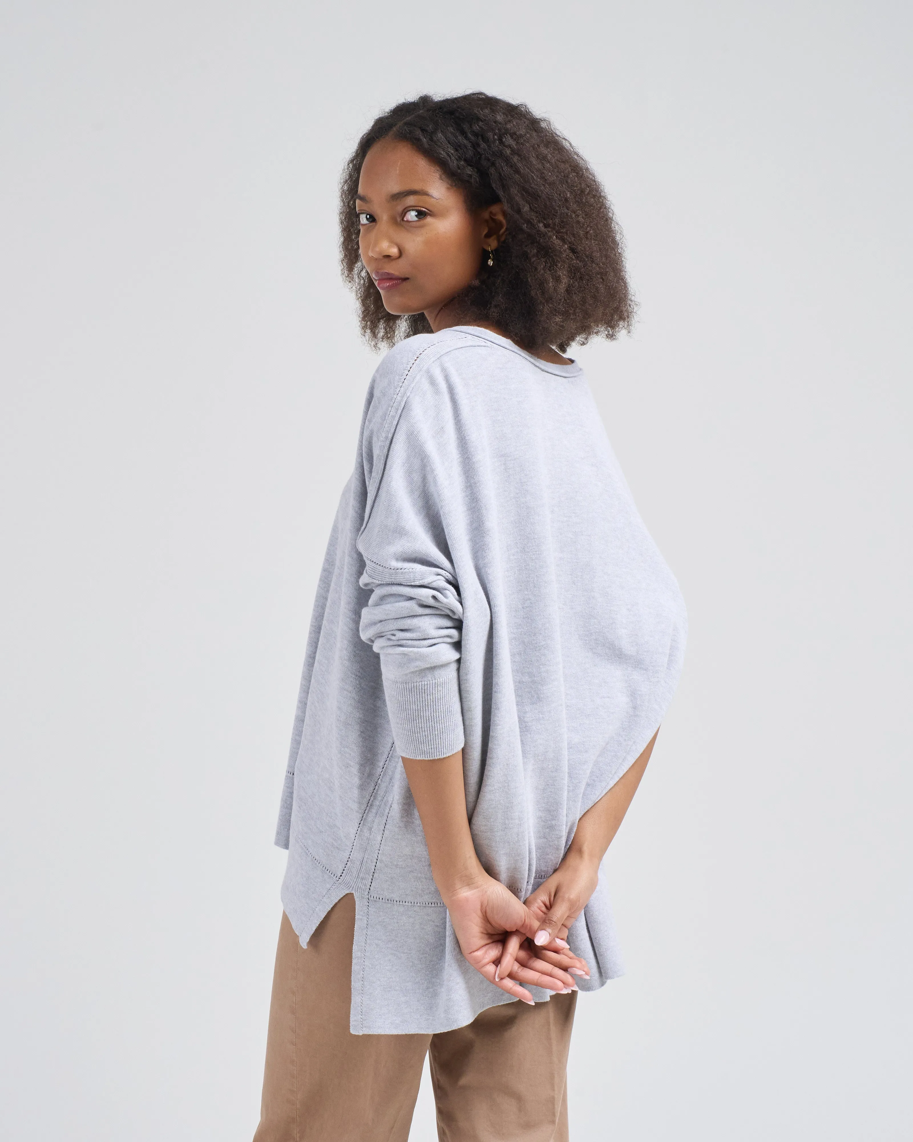cotton pointelle cardigan