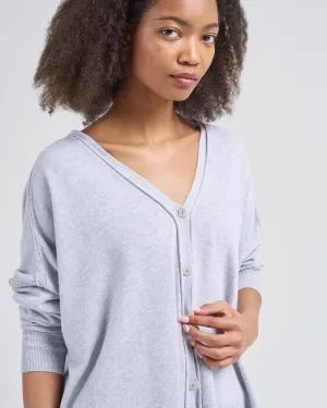 cotton pointelle cardigan