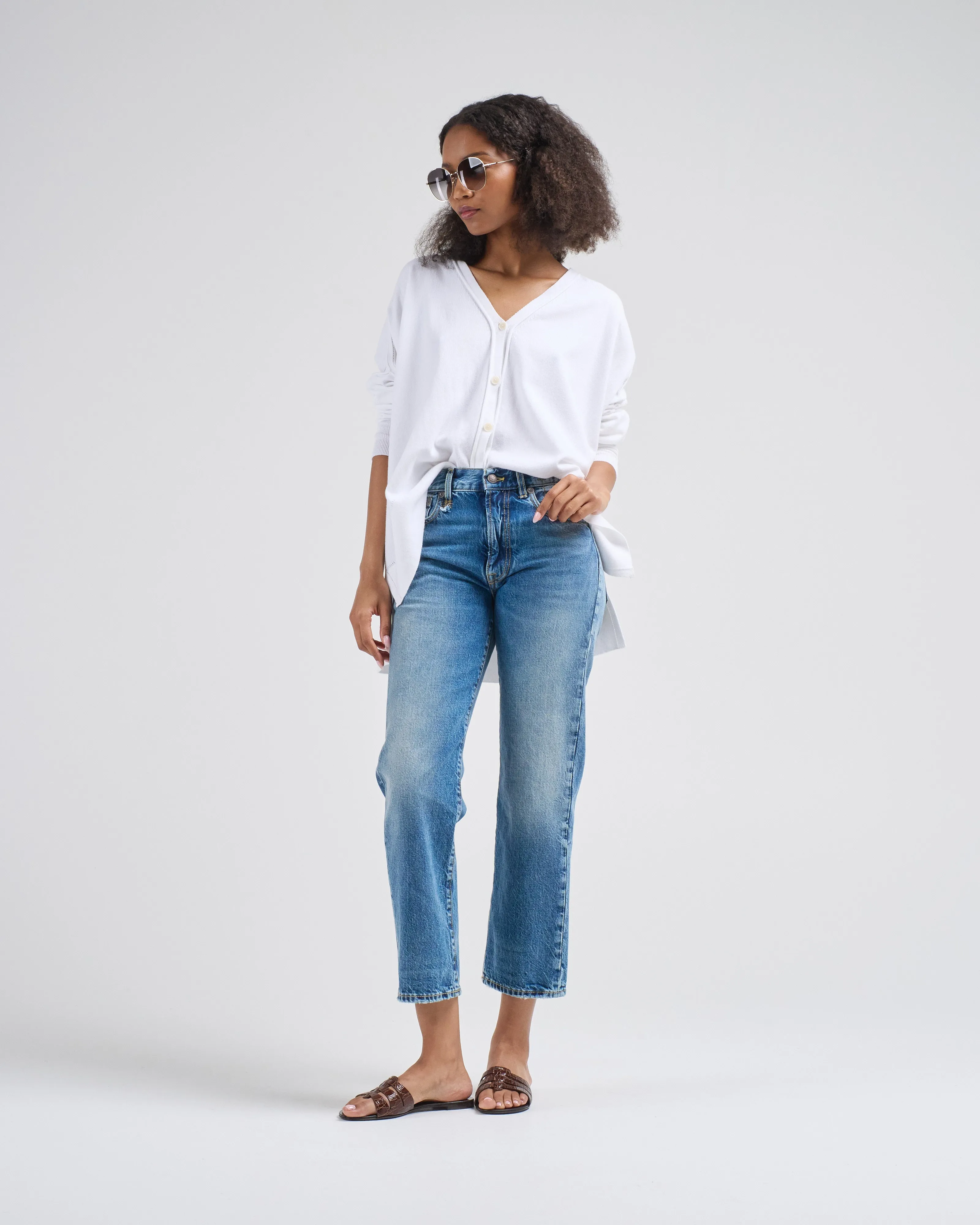 cotton pointelle cardigan