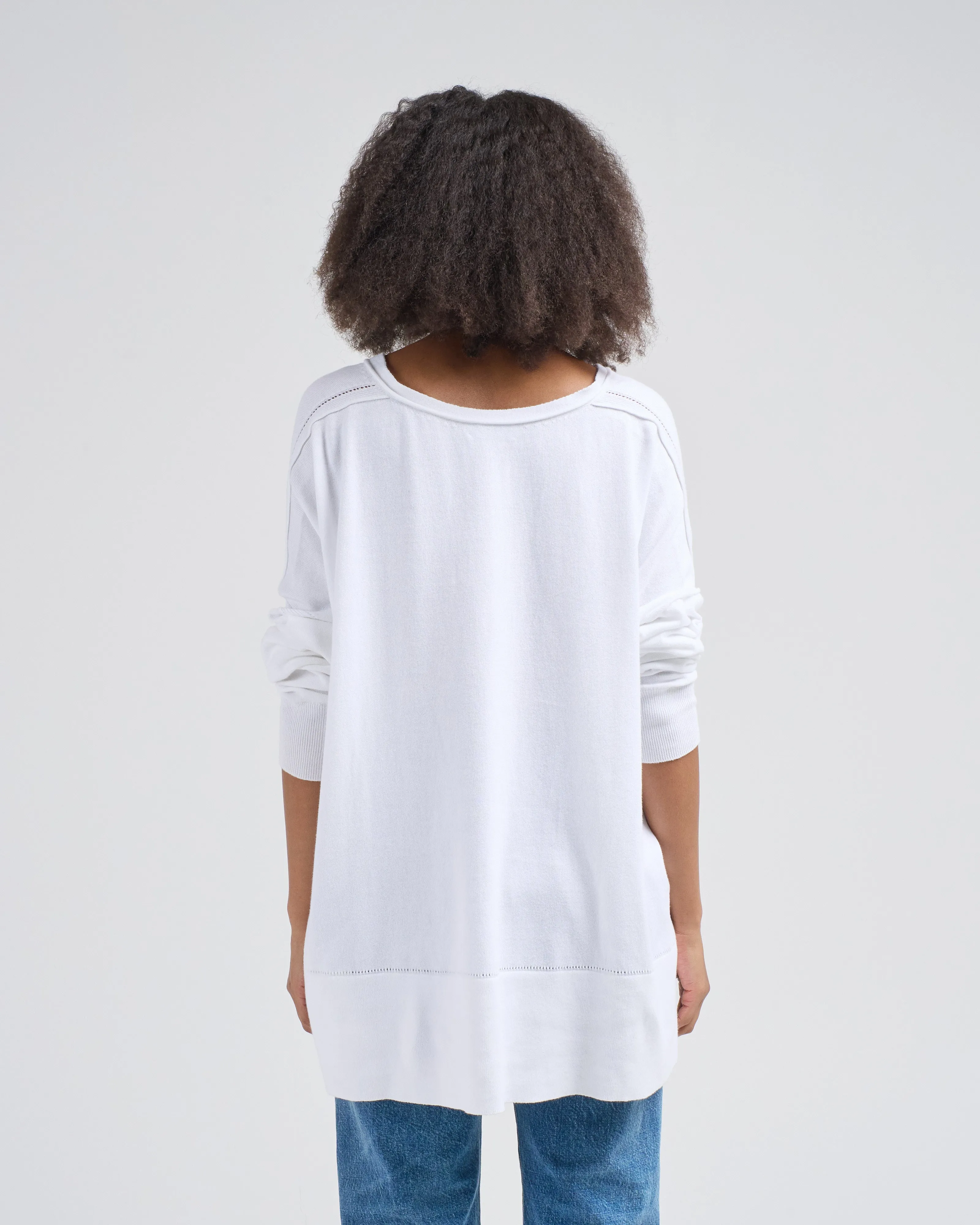 cotton pointelle cardigan