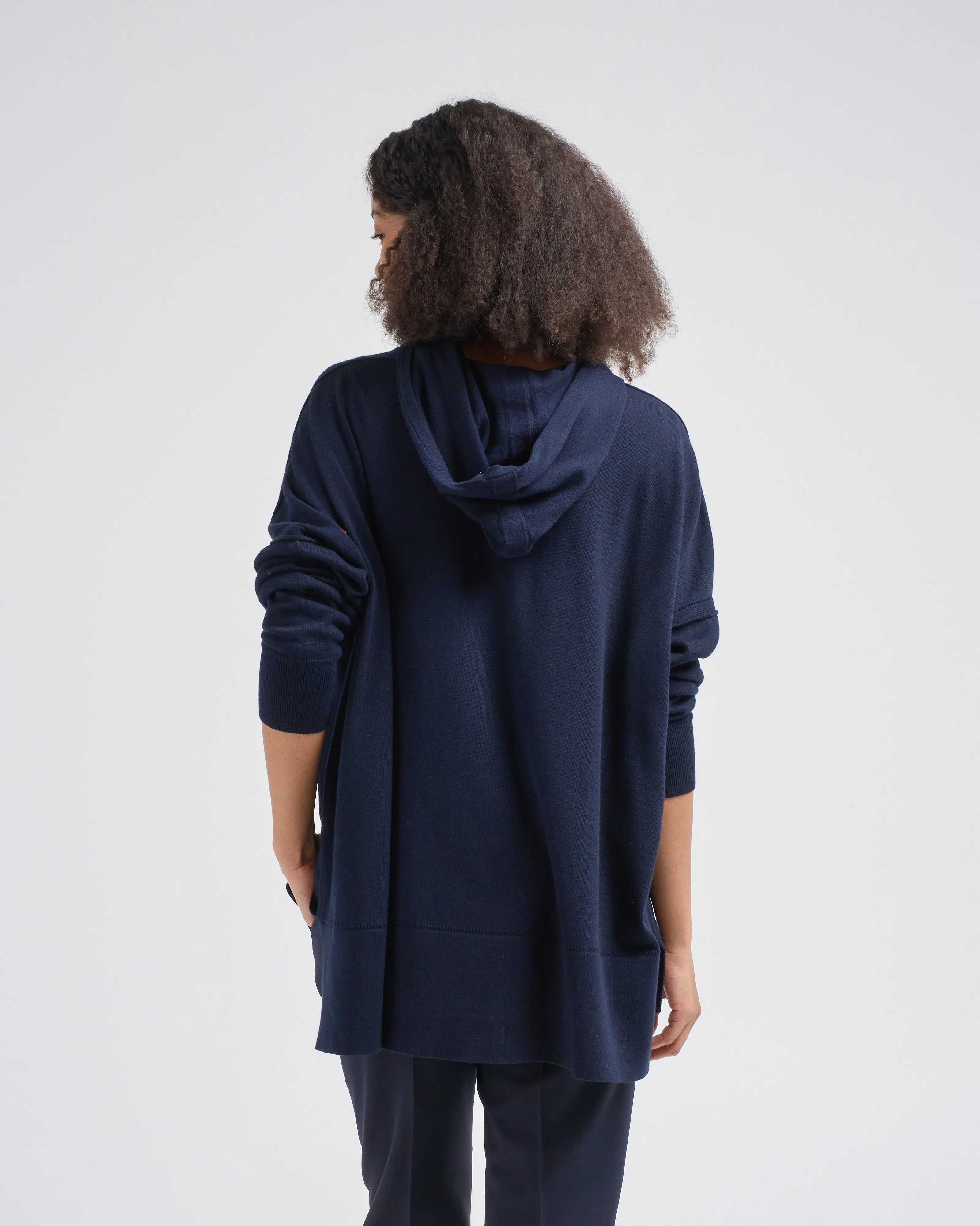 cotton pointelle hoodie