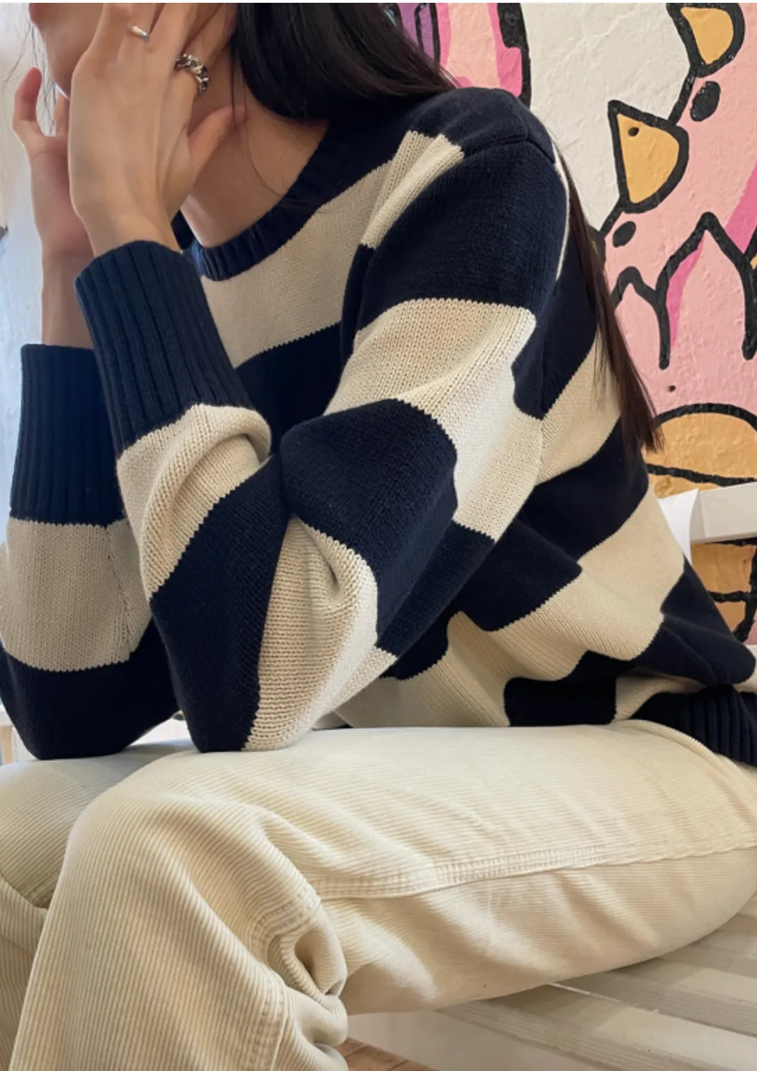 Cotton Stripe Sweater