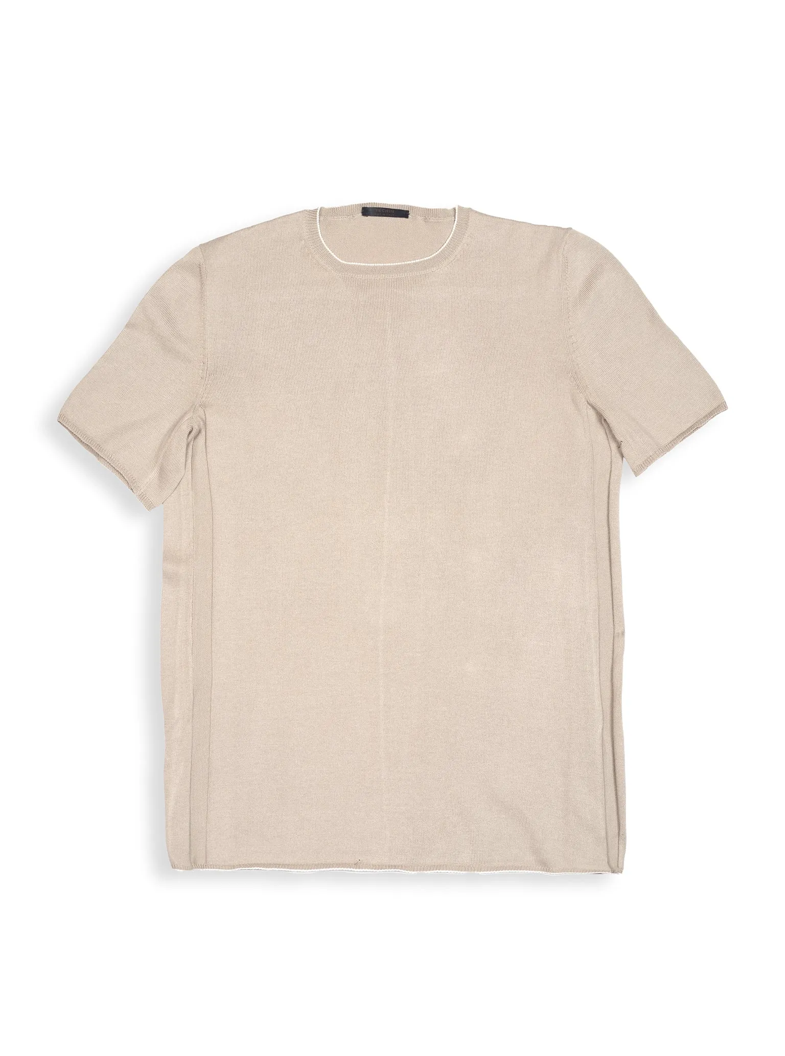 Cotton Sweater Tee Shortsleeve Gray