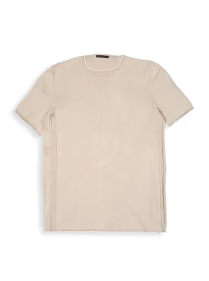 Cotton Sweater Tee Shortsleeve Gray