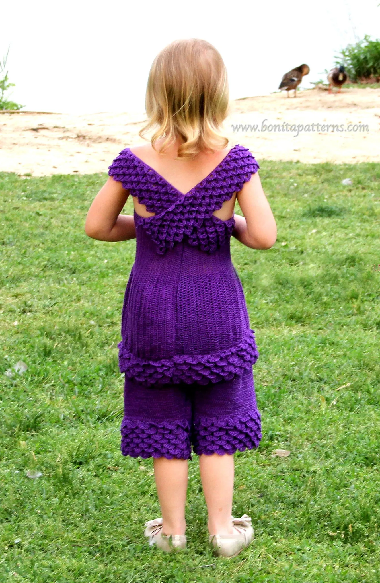 Crocodile Stitch Girly Cropped Set