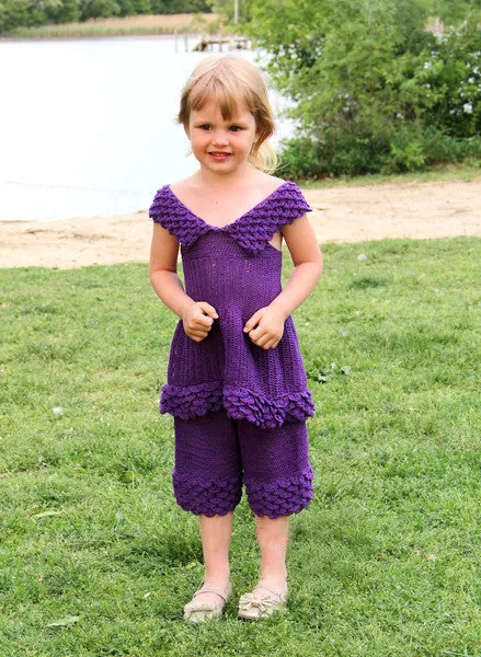 Crocodile Stitch Girly Cropped Set