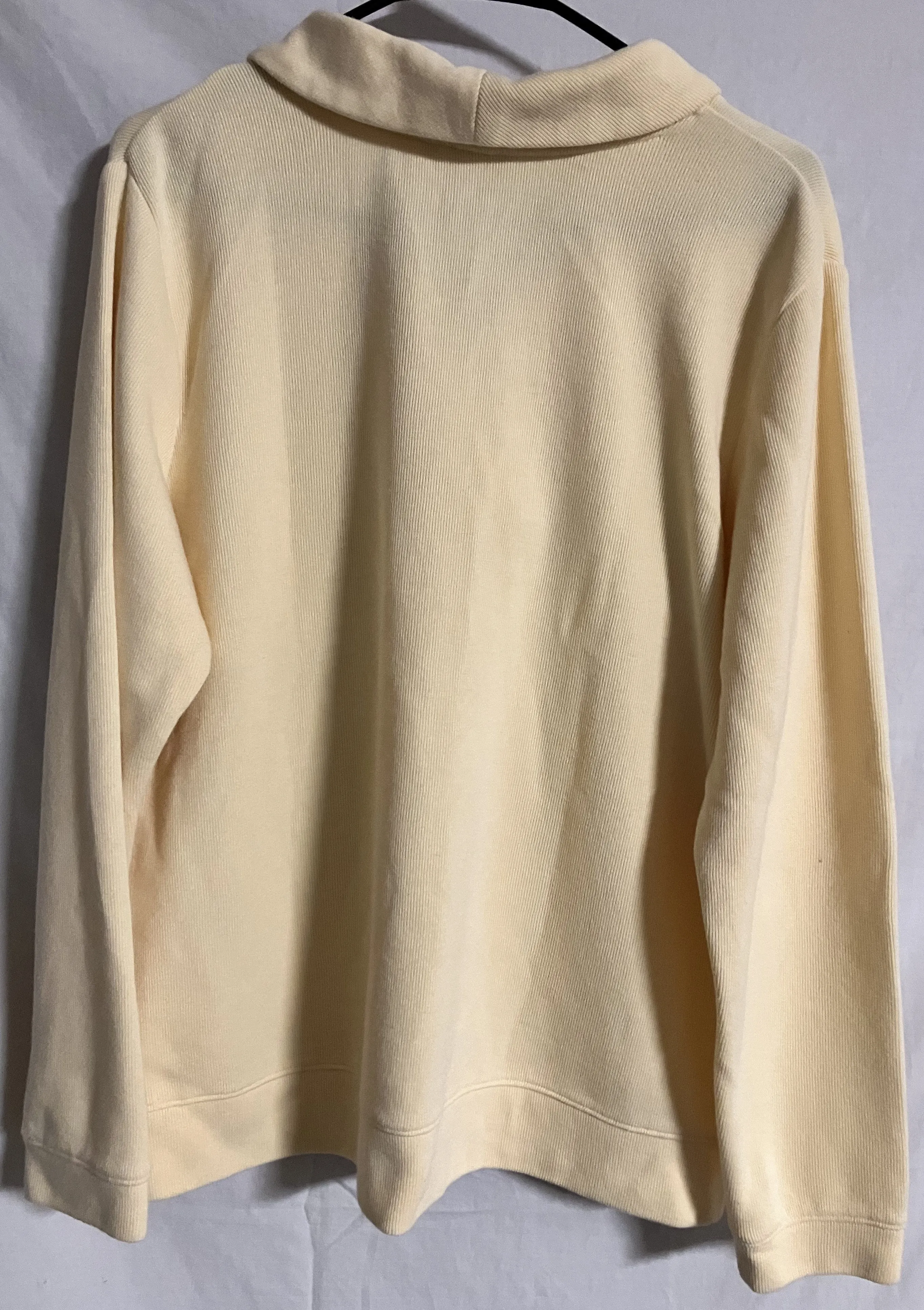 Croft & Barrow Knit Sweater / Blouse, Pale Yellow, XL