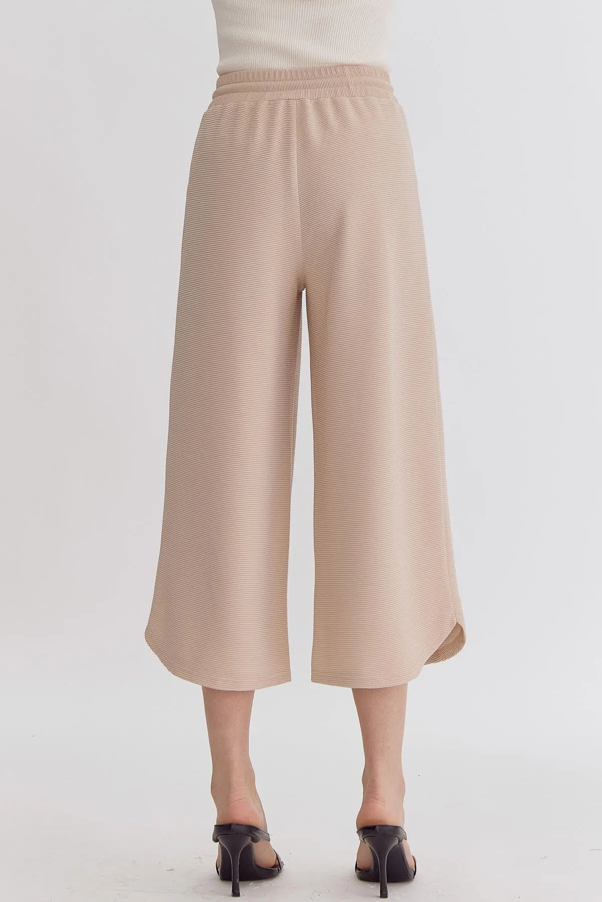 Cropped Drawstring Pant {Taupe}