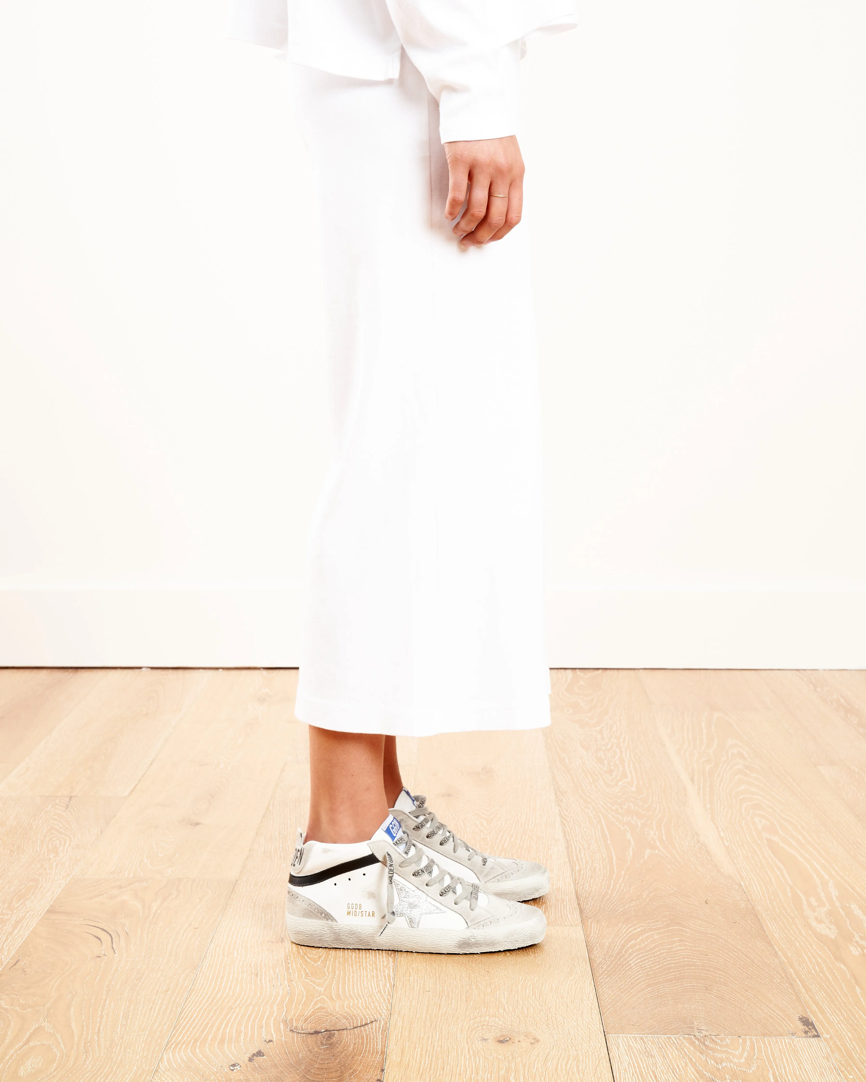 cropped full pant w/pockets - white