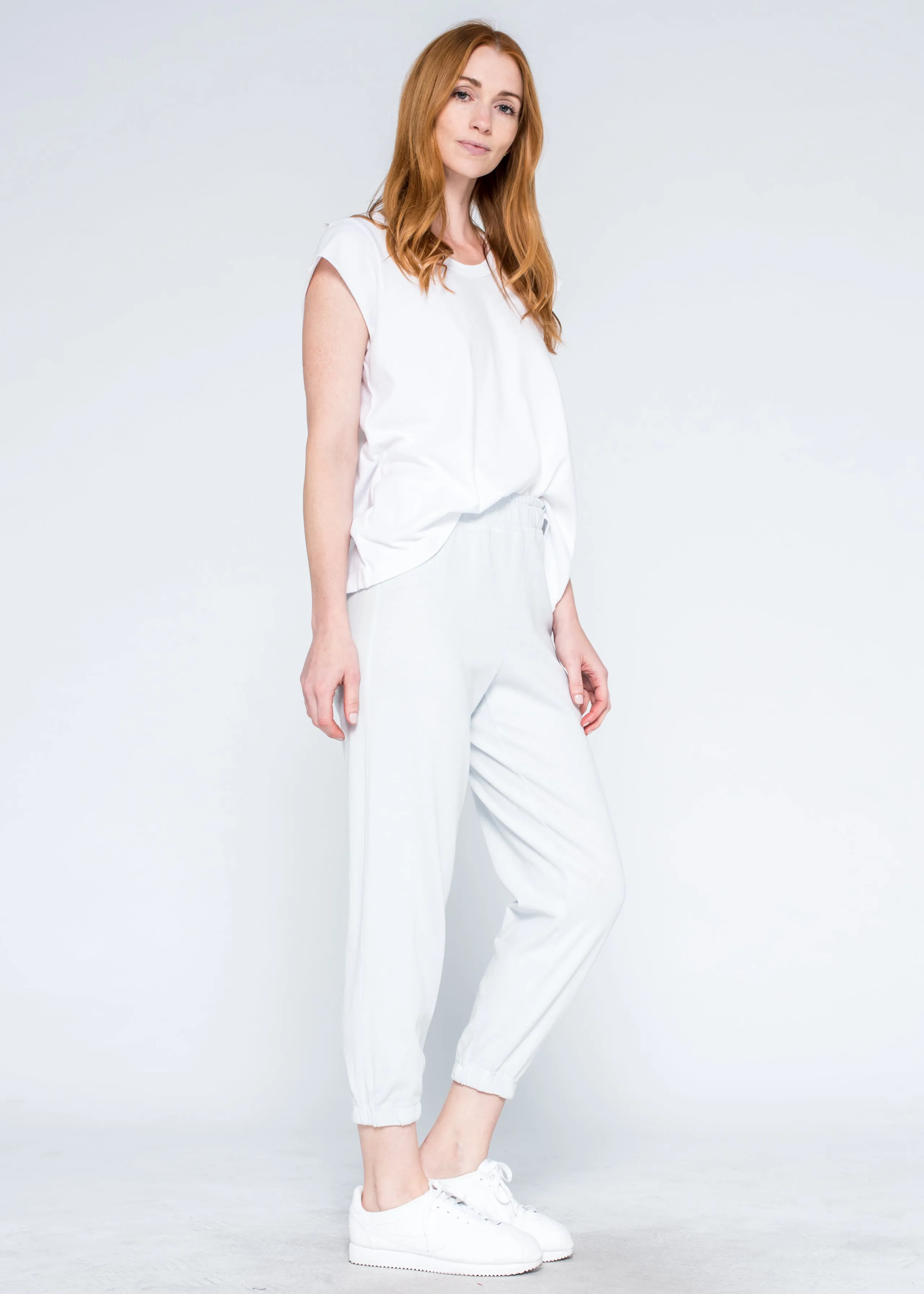 Cropped Jogger Elastic Cuff Pant