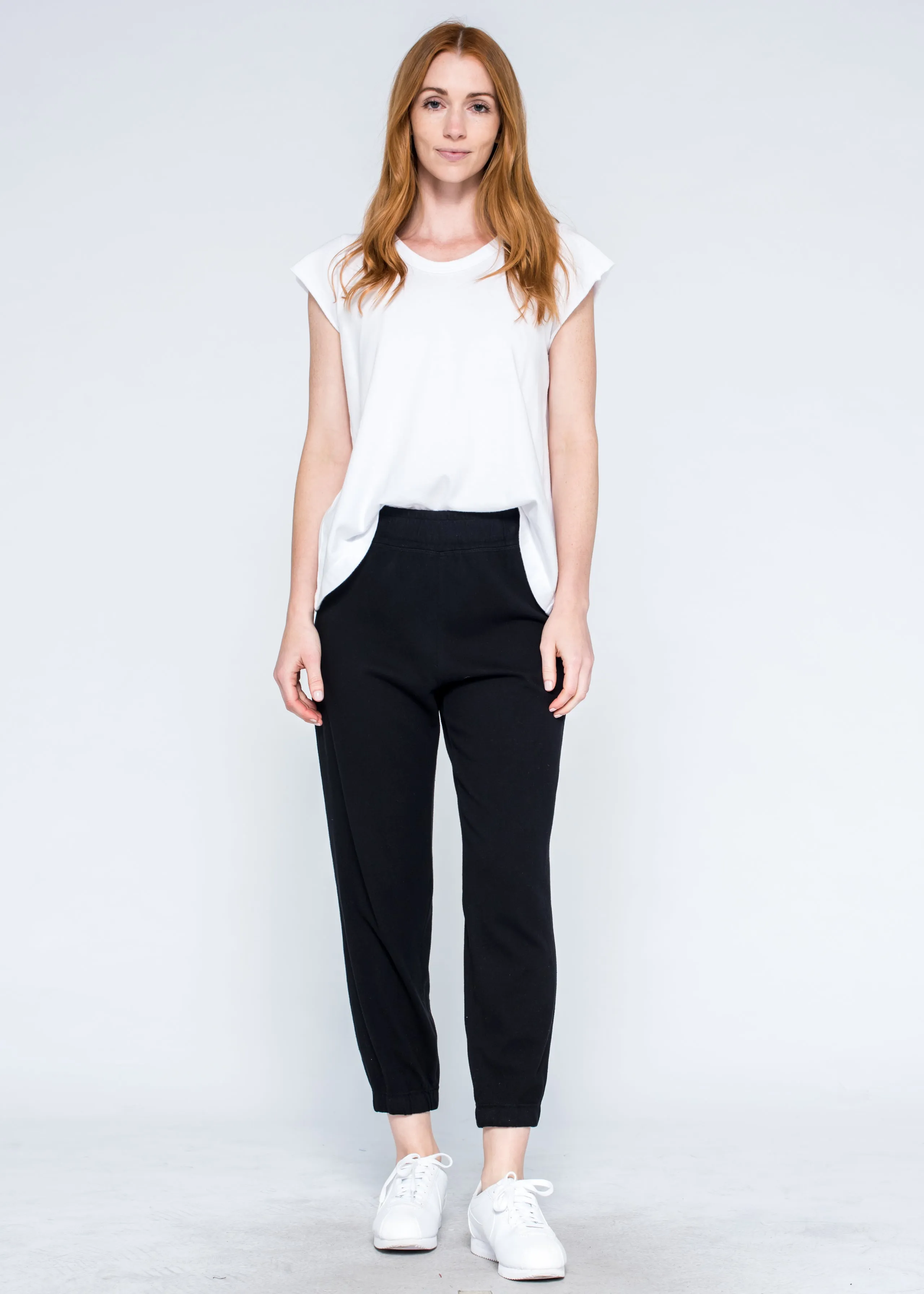 Cropped Jogger Elastic Cuff Pant