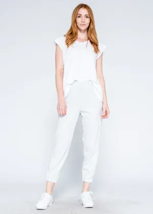 Cropped Jogger Elastic Cuff Pant