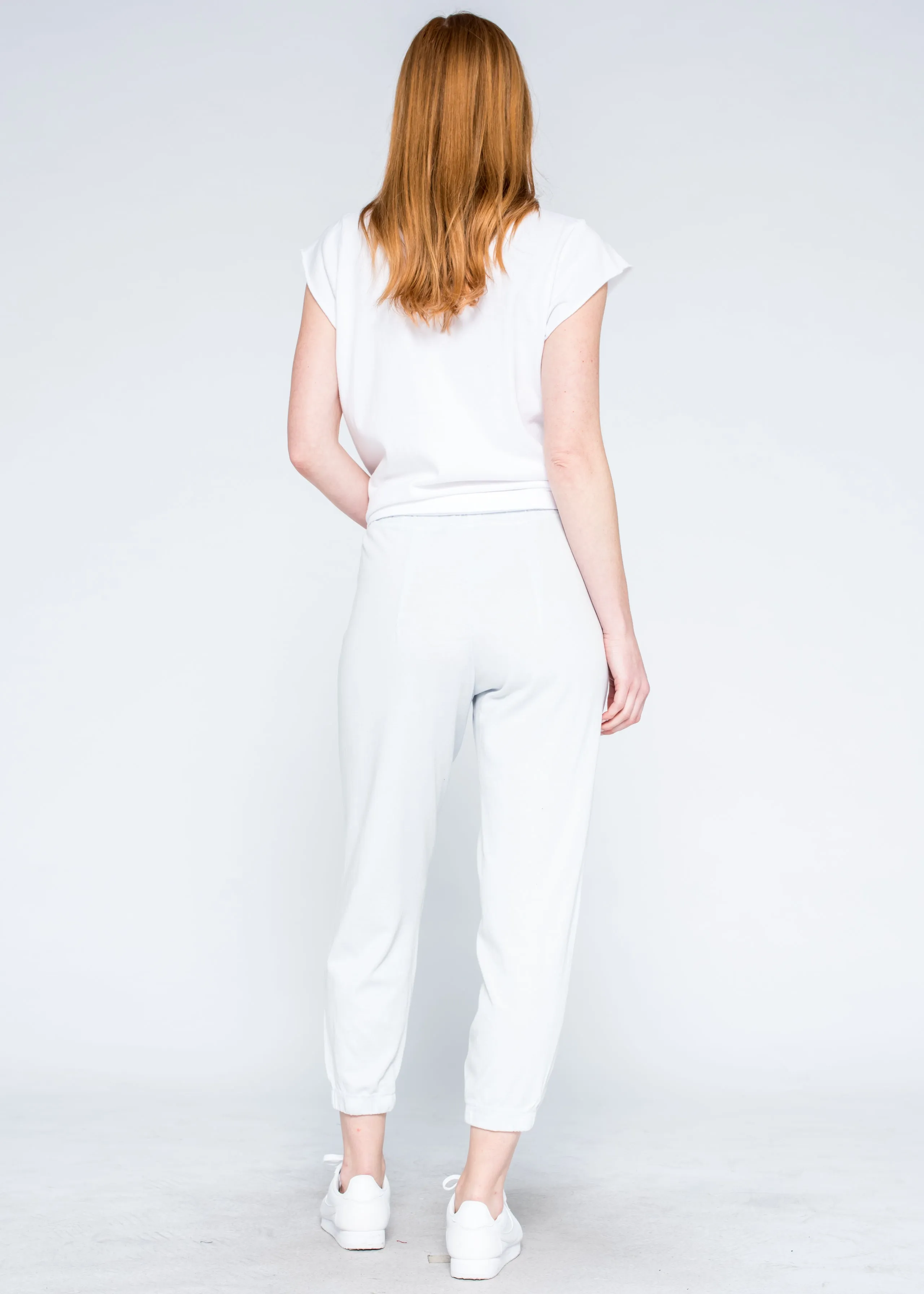 Cropped Jogger Elastic Cuff Pant