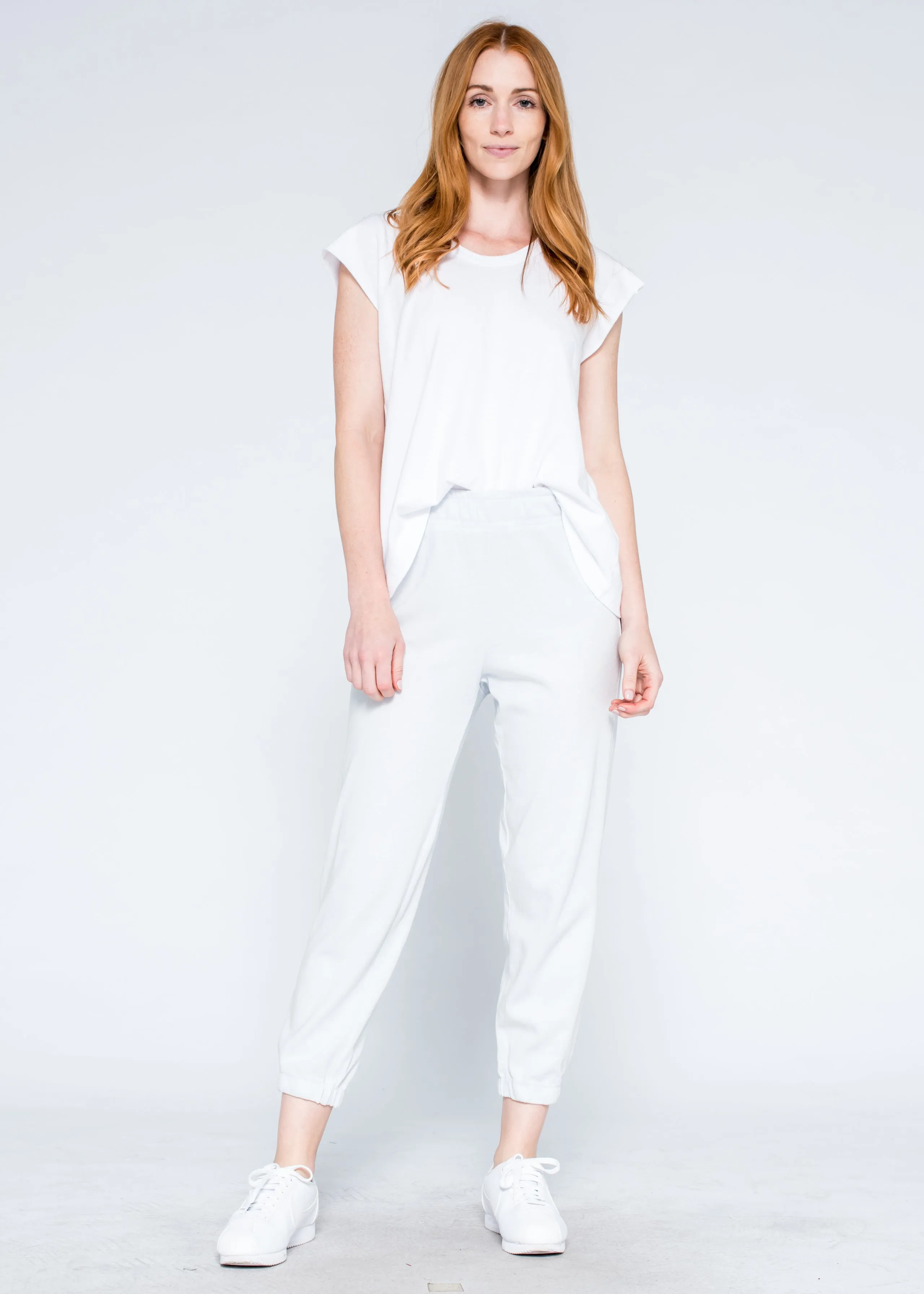 Cropped Jogger Elastic Cuff Pant