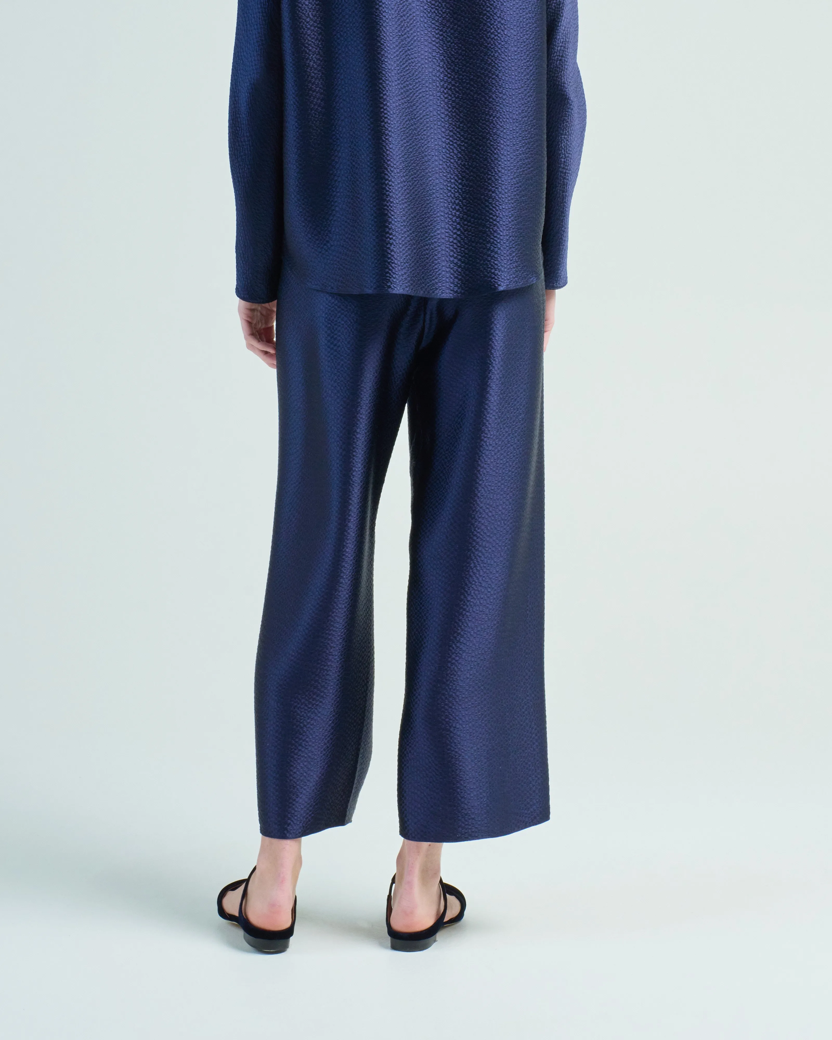 cropped pull on pant hammered silk