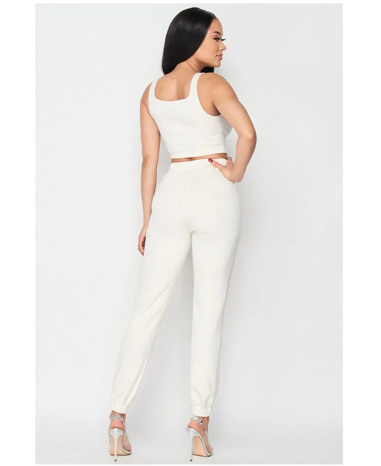 CROPPED TANK JOGGER PANT SET (Limited Item)