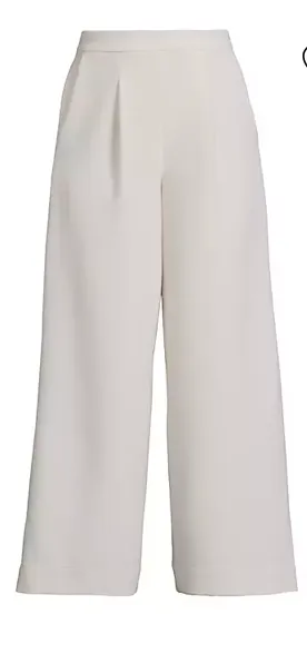 Cropped Wide Leg Suit Trouser