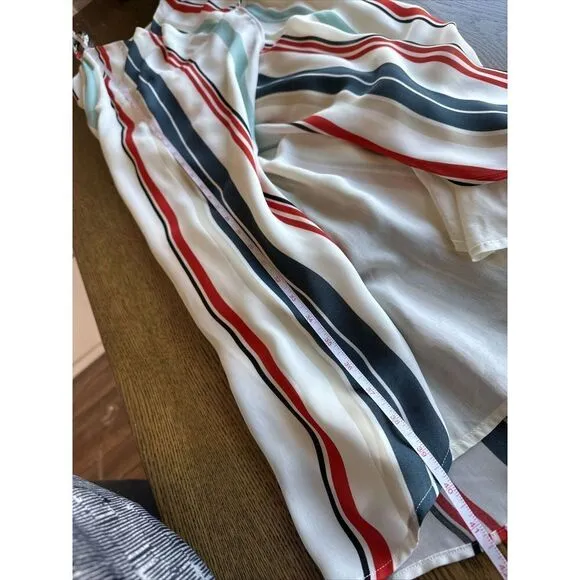 Cupcakes and Cashmere Perelli Stripe Wrap Midi dress womans small 4th of July