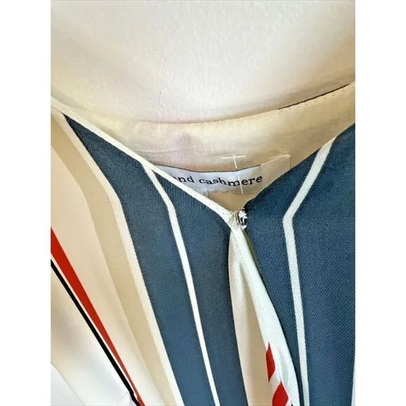 Cupcakes and Cashmere Perelli Stripe Wrap Midi dress womans small 4th of July