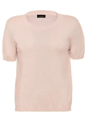 DELMY COTTON CASHMERE TOP - LIGHT PINK