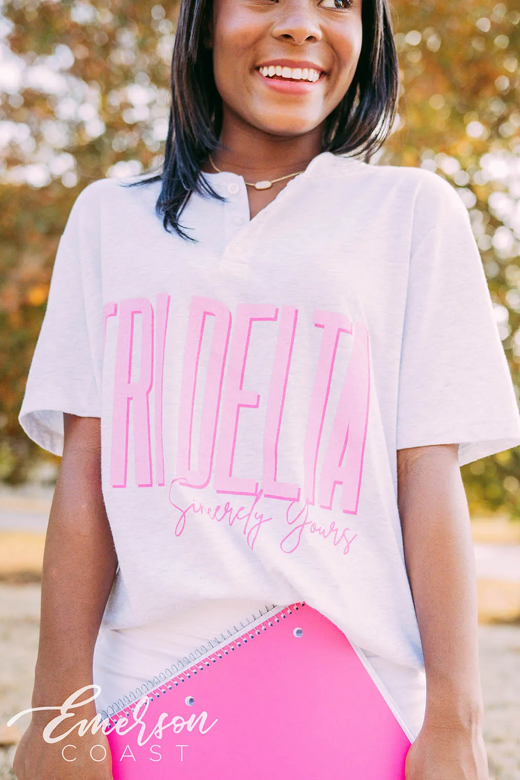 Delta Delta Delta Sincerely Yours Henley Tee