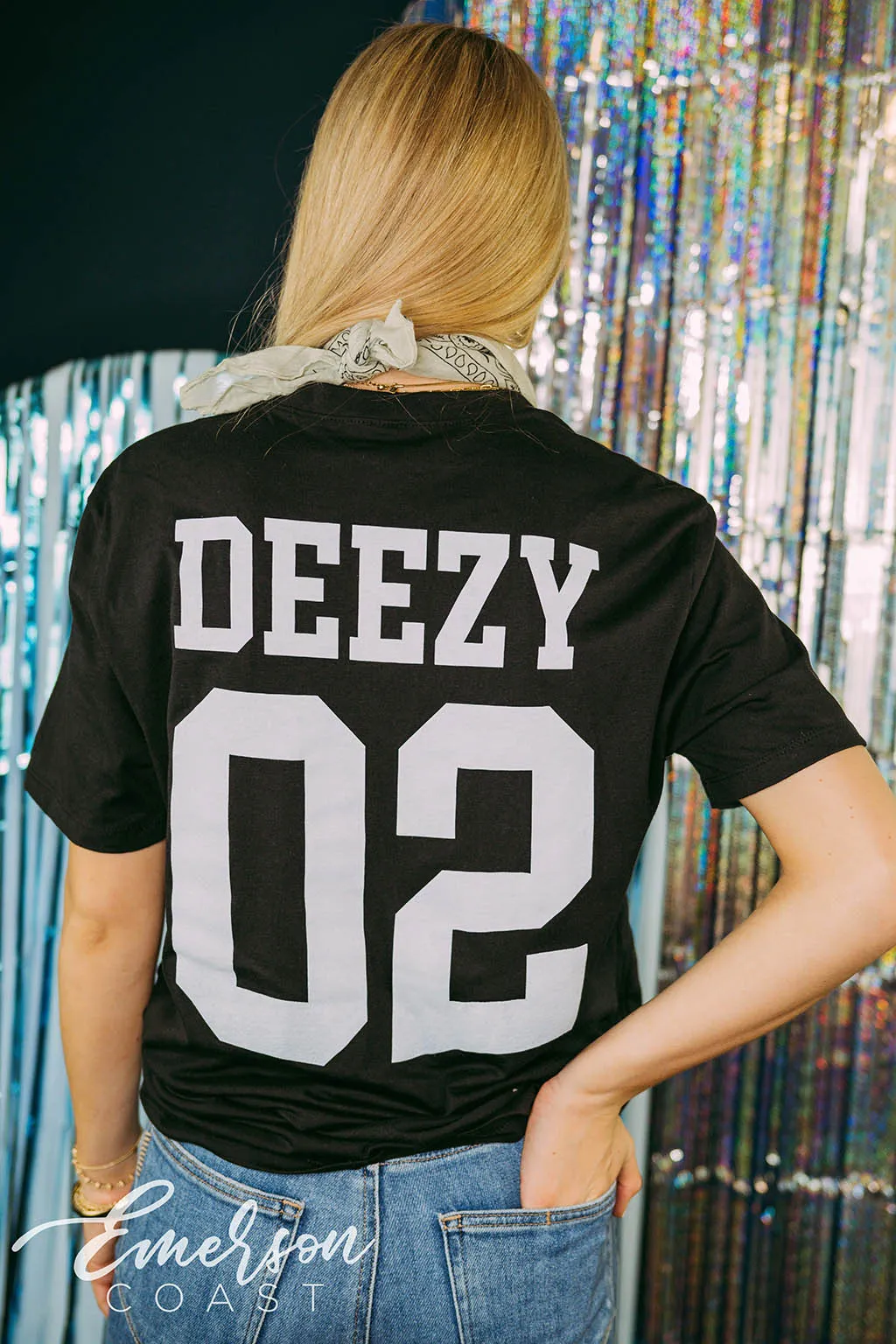 Delta Zeta Athletics Black Henley