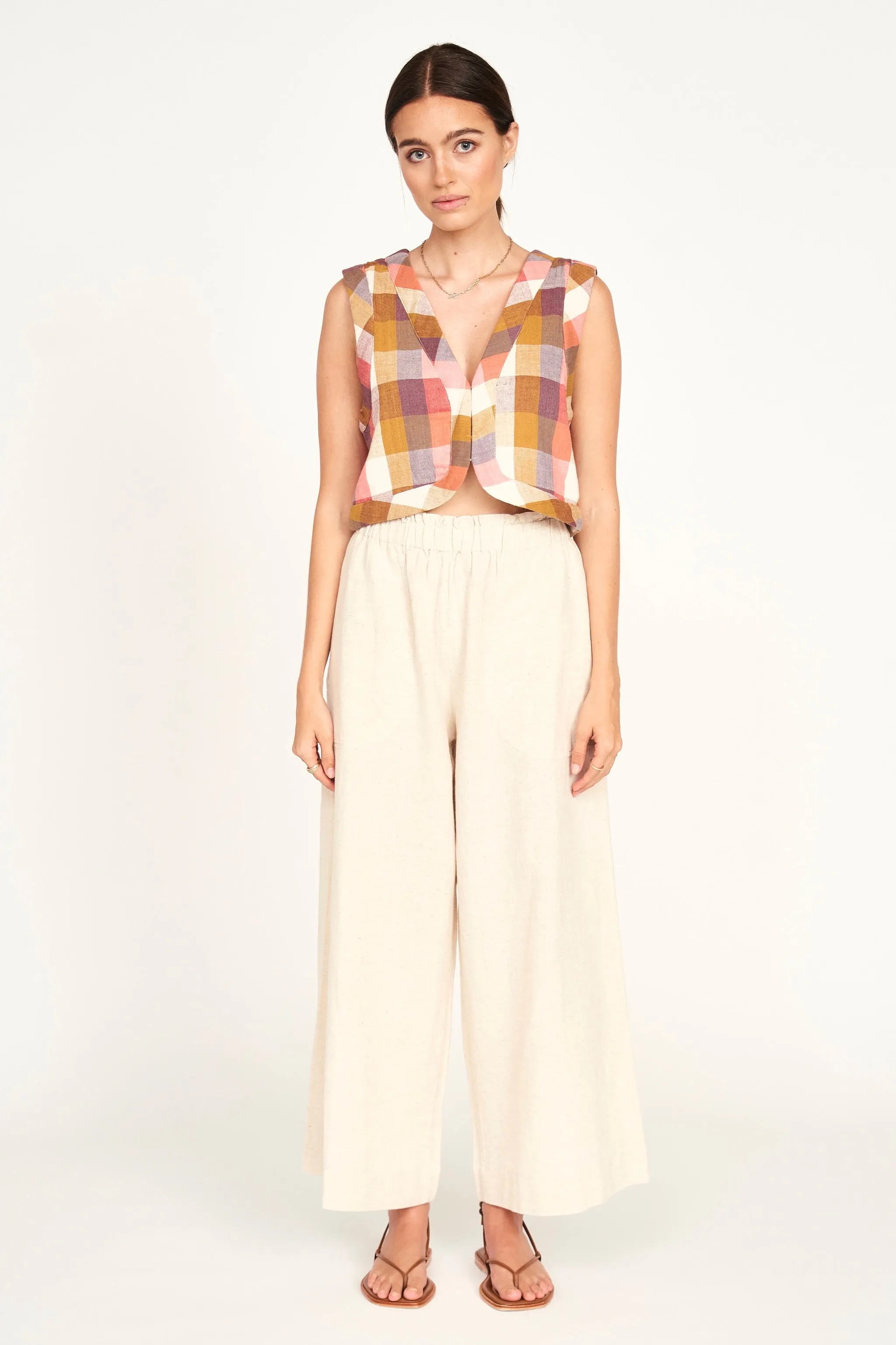 Derry Vest in Sunset Plaid