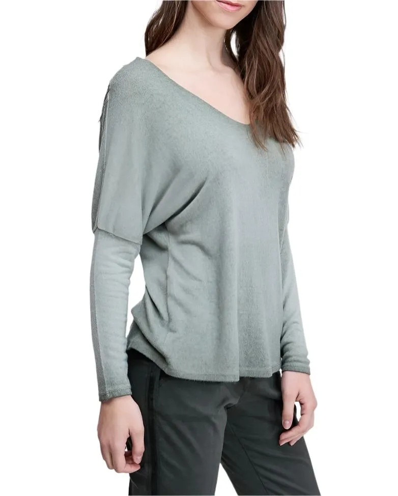 Double V-Lace Cashmere Feel Top Women